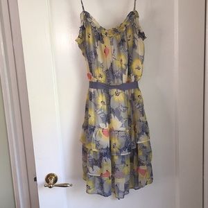 American Eagle blue and yellow floral dress